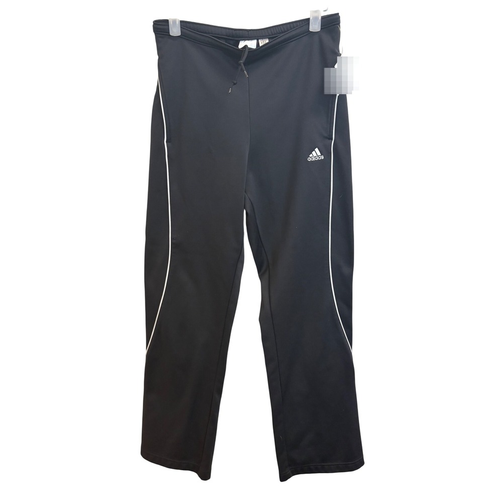 Adidas Vintage Track Pants RARE 2004 sz Medium‎ Black white trim